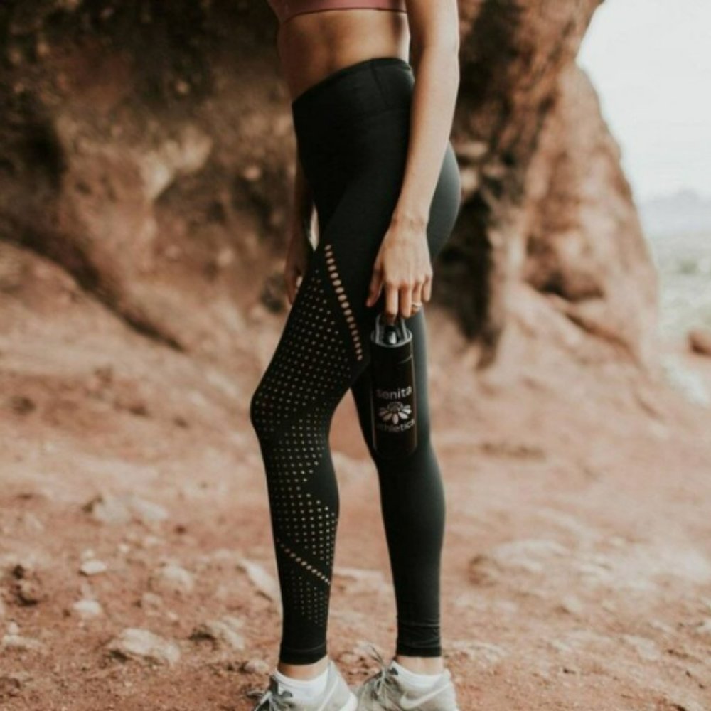 Senita Athletics Lux Alpine Laser Cut Leggings - Black